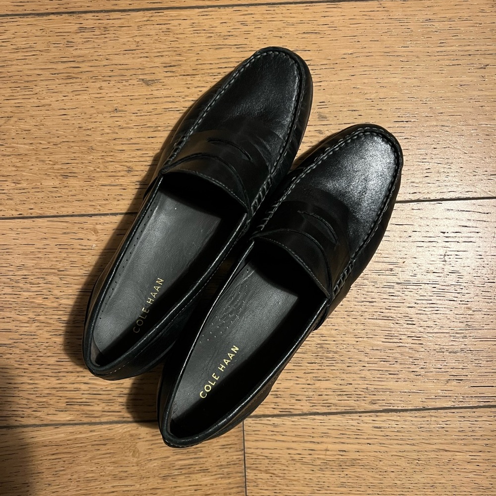 Cole Haan Black Leather Loafers